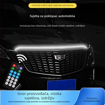 LED dnevna svjetla za haubu automobila – ultrasjajna svjetlosna traka s više načina rada i pokazivačem smjera