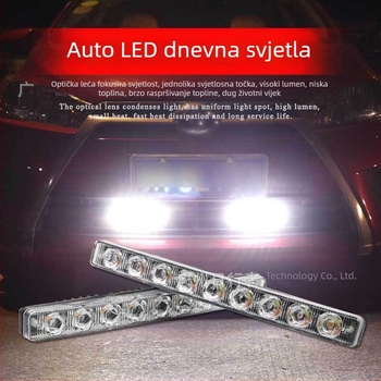 Daywalker 6-LED dnevna svjetla za automobil, vodootporna, visokoučinkovita ultra jaka LED, 12V
