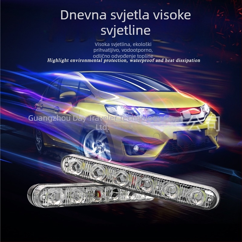 Daywalker 6-LED dnevna svjetla za automobil, vodootporna, visokoučinkovita ultra jaka LED, 12V