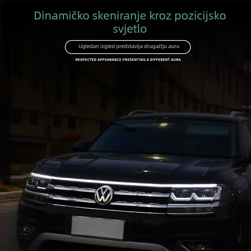 LED svjetla za poklop automobila od silikona – dnevna svjetla, dekorativno svjetlo rešetke