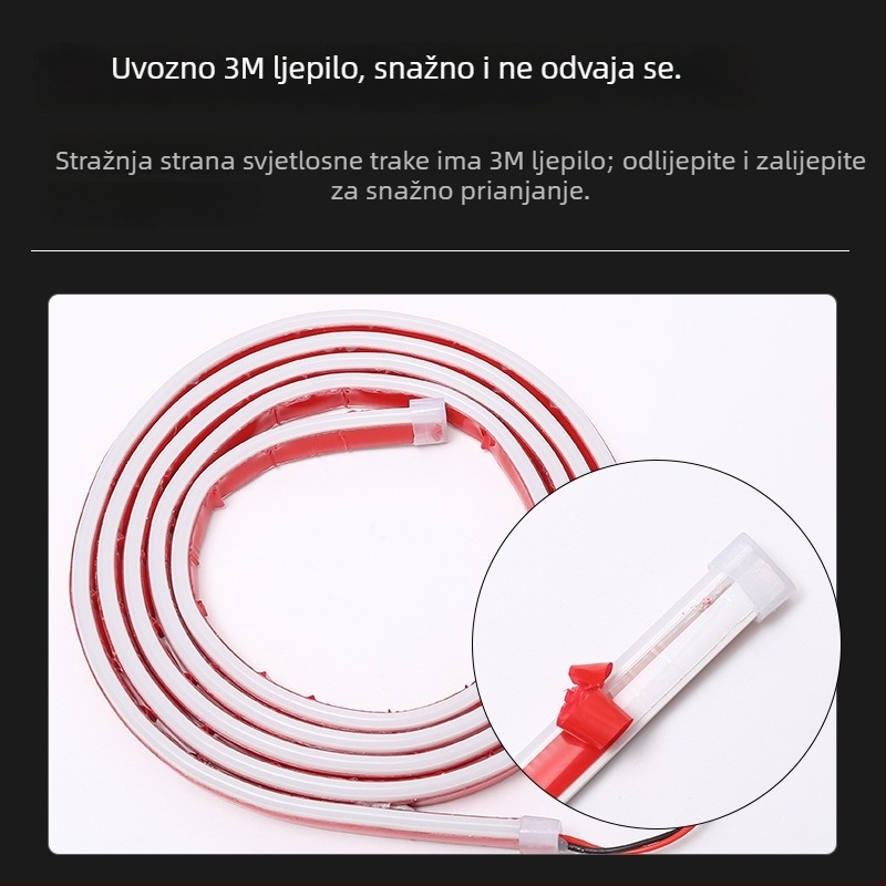 LED svjetla za poklop automobila od silikona – dnevna svjetla, dekorativno svjetlo rešetke