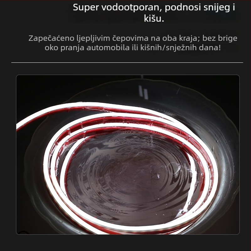 LED svjetla za poklop automobila od silikona – dnevna svjetla, dekorativno svjetlo rešetke