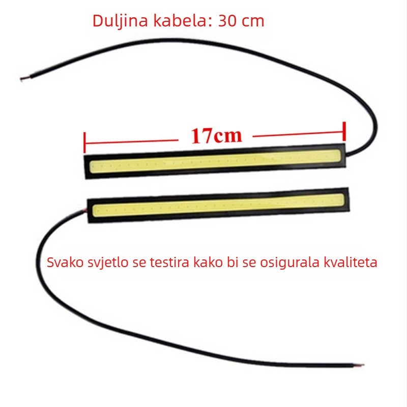 Xinliang dnevna LED svjetla za automobil COB LED, 17 cm, iznimno tanka, vodootporna, visoka svjetlina, 28 LED