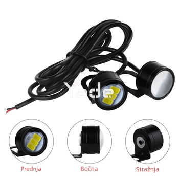 Automobilska LED svjetla 5730, 3SMD, 23mm Eagle Eye svjetlo za ogledalo za modifikaciju vozila