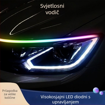 Yi Xingsheng YXS88 LED traka za dnevna svjetla automobila, ultra tanka, dvobojni tekući svjetlosni efekt, 12V, 10W, IP67, 0.25A
