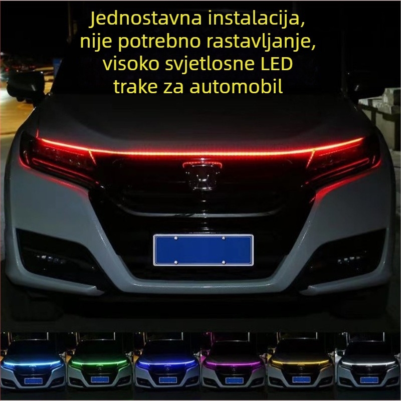 RGB LED dnevna svjetlost kroz rešetku uz integrirani vodič svjetla za prostor prednjeg poklopca