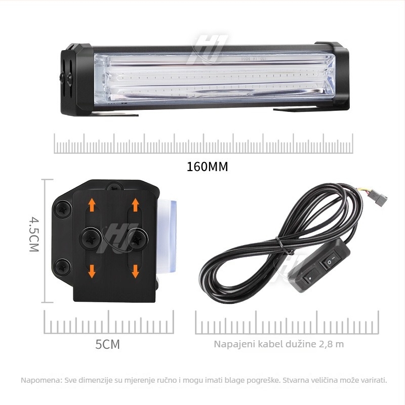 COB LED svjetlo za branik, dnevno svjetlo, 20W, 12-24V, 6000K, univerzalno za kamione i terenska vozila