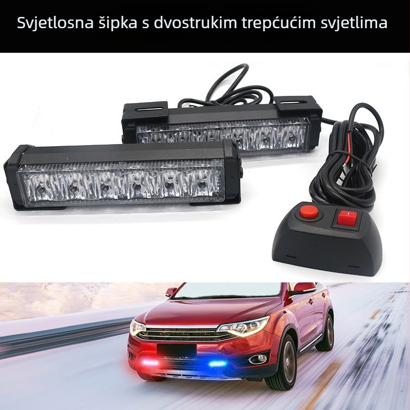 Automobilsko LED svjetlo za branik s 6 LED trakom, treperavo, univerzalna upotreba, 30W, 9–36V, vijek trajanja 50 000 h