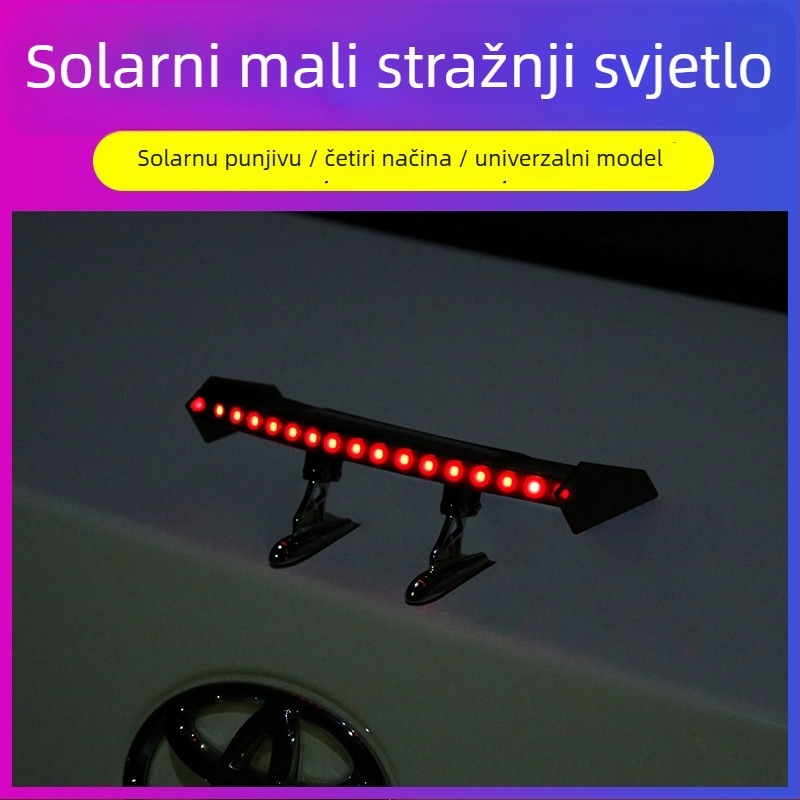 Solarna mini stražnja svjetla za automobil – univerzalna prilagodba, upozoravajuće treperenje protiv sudara, model Solar mini tail light, branda Samurai Car