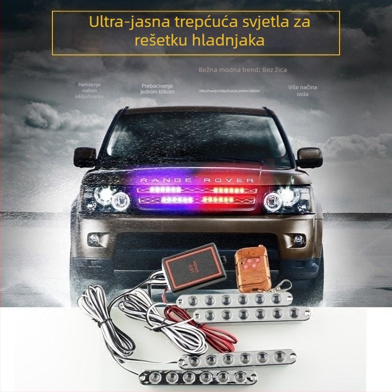 Guineston Eagle Eye Flash Lamp – automobilska rešetka strobe svjetlo, 12V, 18W, aluminijsko kućište
