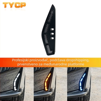 Honda Civic dnevna svjetla – LED, 12V, 12W, 80 lm, kućište ABS, višebojna LED (bijela/žuta/ledeno plava), kompatibilno s Civic 12-13