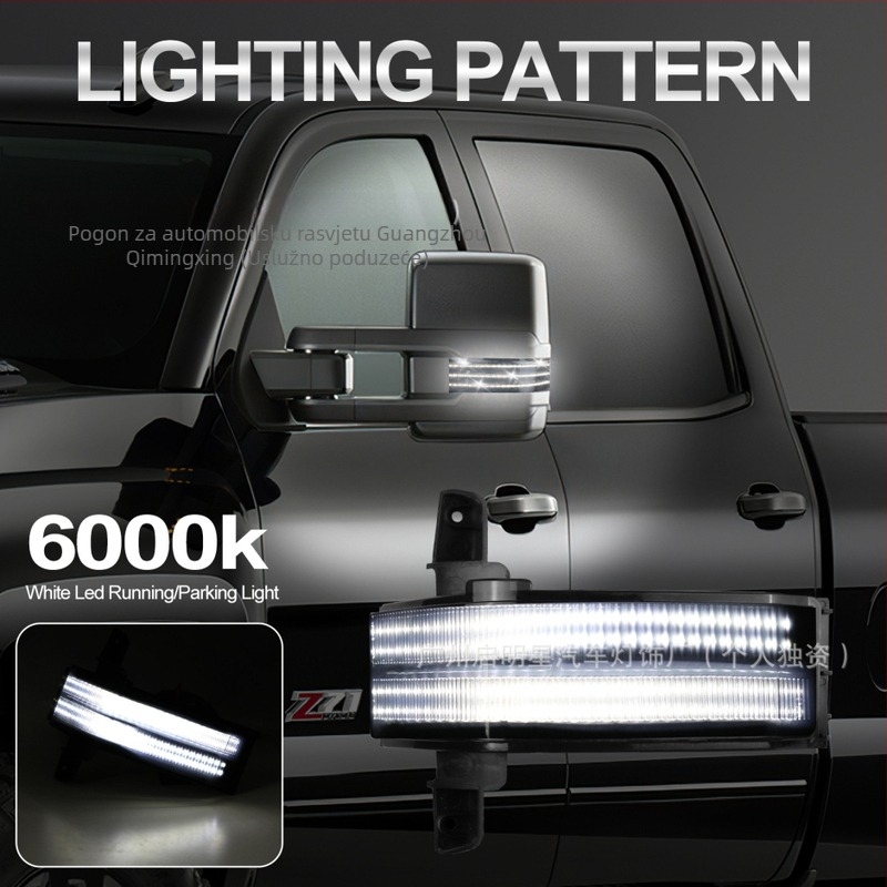Signalizacija za retrovizor Chevrolet Silverado/Sierra — 5W, 12V, PC&ABS kućište, vijek trajanja 50 000 h