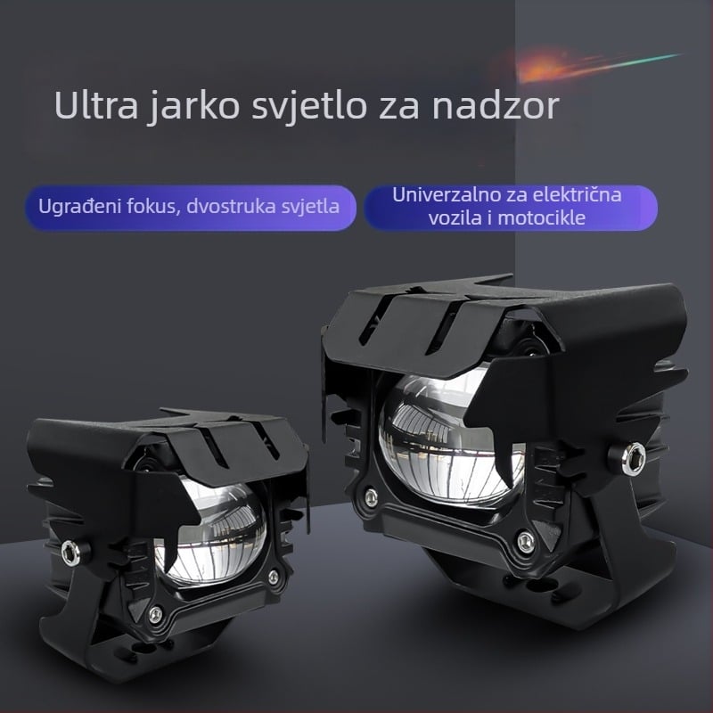 LED reflektor za motocikl s lećom, 60W, 4600 lm, IP67, 12-80V