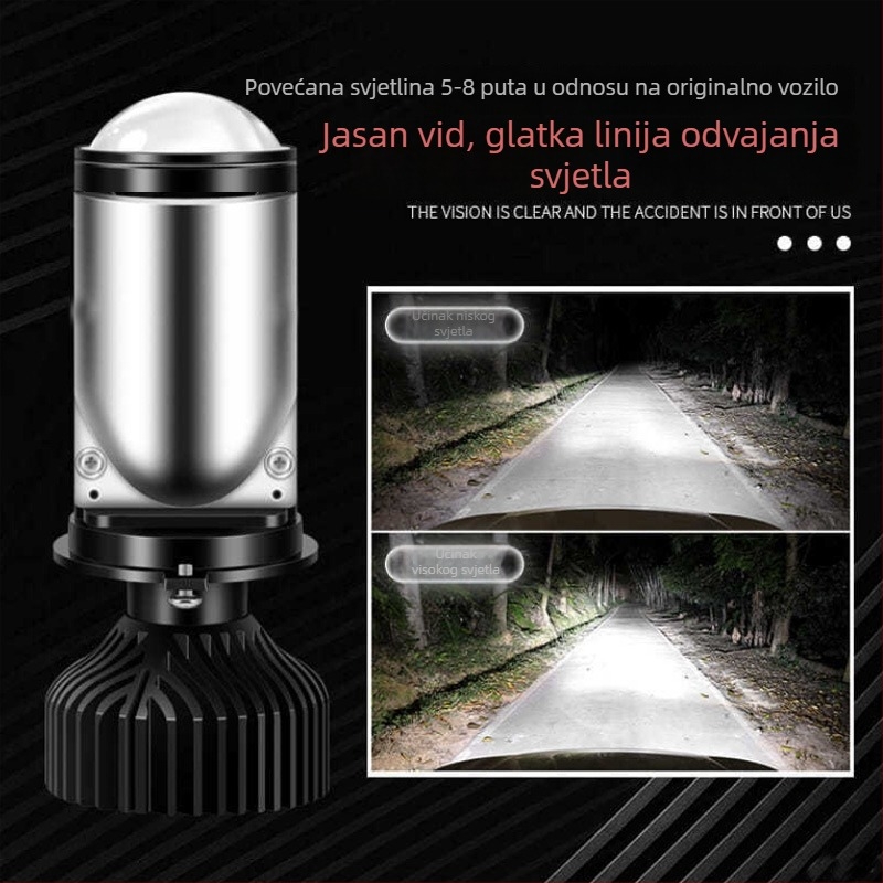 Y9 LED prednje svjetlo za H4 – integrirani visoki i niski snop, 40W, 12V, 4500LM, IP65, aluminijska legura