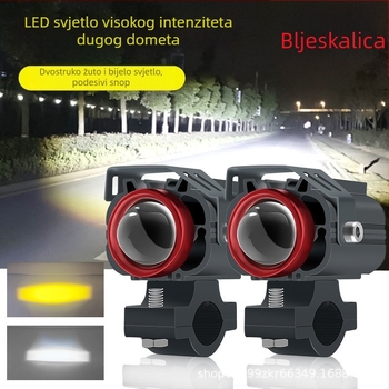 M6 Panda Face LED far motocikla sa lećom, visoka svjetlost, vanjsko pomoćno svjetlo