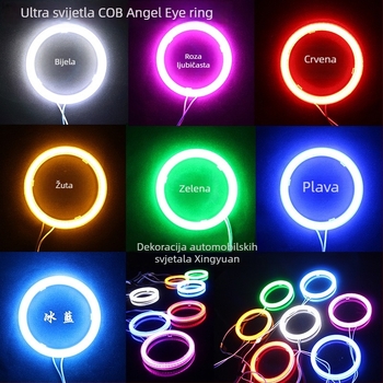 COB LED svjetla za automobil i motocikl, anđelsko oko, dnevna svjetla, svjetlo za maglu, zvuk klaksona, Demon Eye