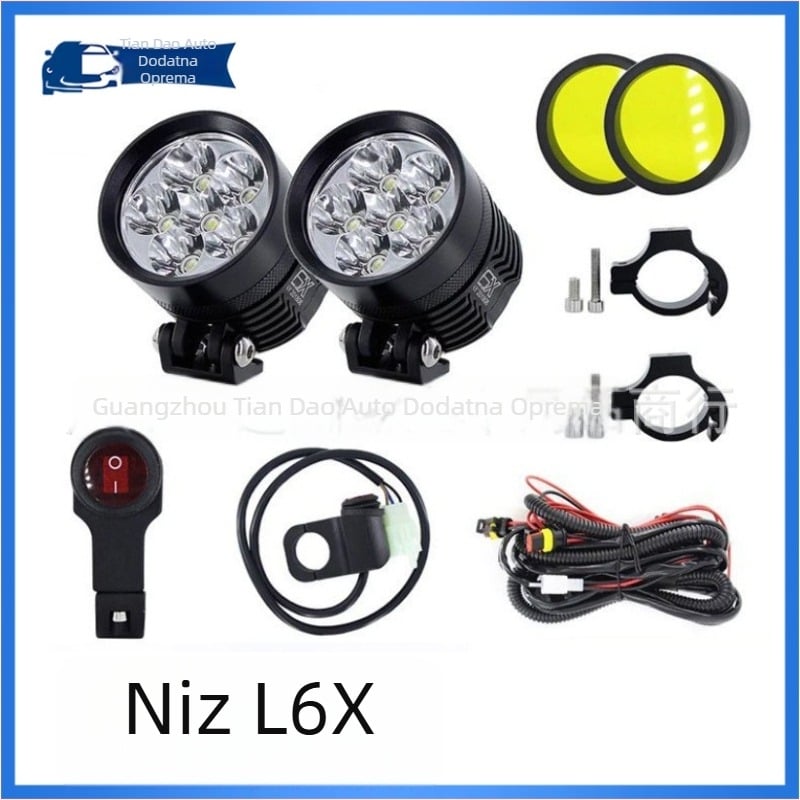 LED reflektor za motocikl, 6-LED, 60W, 6000lm, IP68, 12V