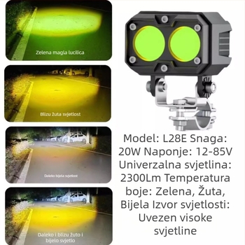 L28E vanjski 6-LED vodootporni LED reflektor za motocikl/električno vozilo