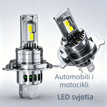 Motocikl LED prednja svjetla s integriranim visokim i niskim snopom, 300W, kompatibilan s H4