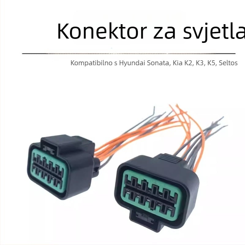 Konektor za automobilsku glavnu svjetiljku DJ7103A-2.2-11/21 • Metalni izolator • 10 pinova • Za automobile i motocikle