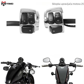 Retro komplet upravljača motocikla – prekidač za isključivanje svjetla, elektroplatirani nosač, Marka YIMO, Model YIMO