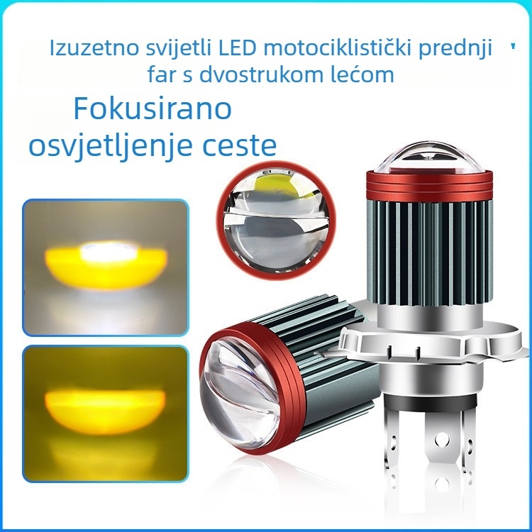 Motorska LED svjetla s dvostrukom lećom, model H4/H6, 12-80V, 8W, 960lm