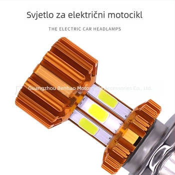 LED glavni svjetlosni sklop za električni motocikl, H4 visok/niži snop, 18W izvor svjetla, aluminijska legura, pričvršćivanje dvostrukim ili trostrukim kopčama, model M-001