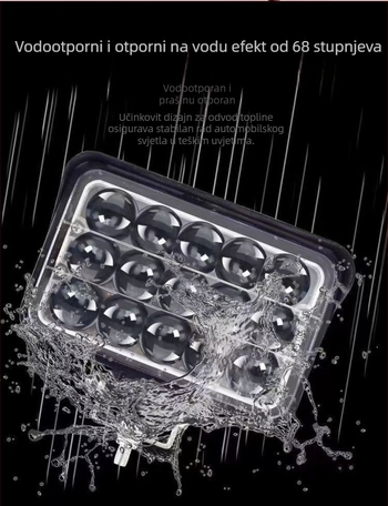LED reflektor za kamione, SUV, motocikle i tramvaje | 45W, 12-80V, IP68, 5000lm, LED 3030 | Model TJ345-5 | Aluminijska legura | Li Yao