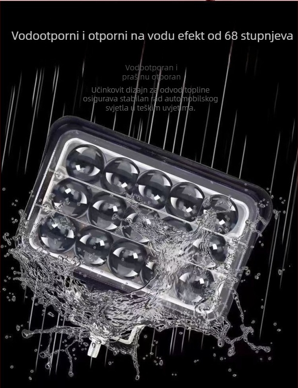 LED reflektor za kamione, SUV, motocikle i tramvaje | 45W, 12-80V, IP68, 5000lm, LED 3030 | Model TJ345-5 | Aluminijska legura | Li Yao