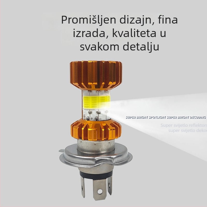 Unaprijeđeno LED prednje svjetlo za električna vozila – osmerokutno LED svjetlo za motocikl i skuter, dugi i kratki snop