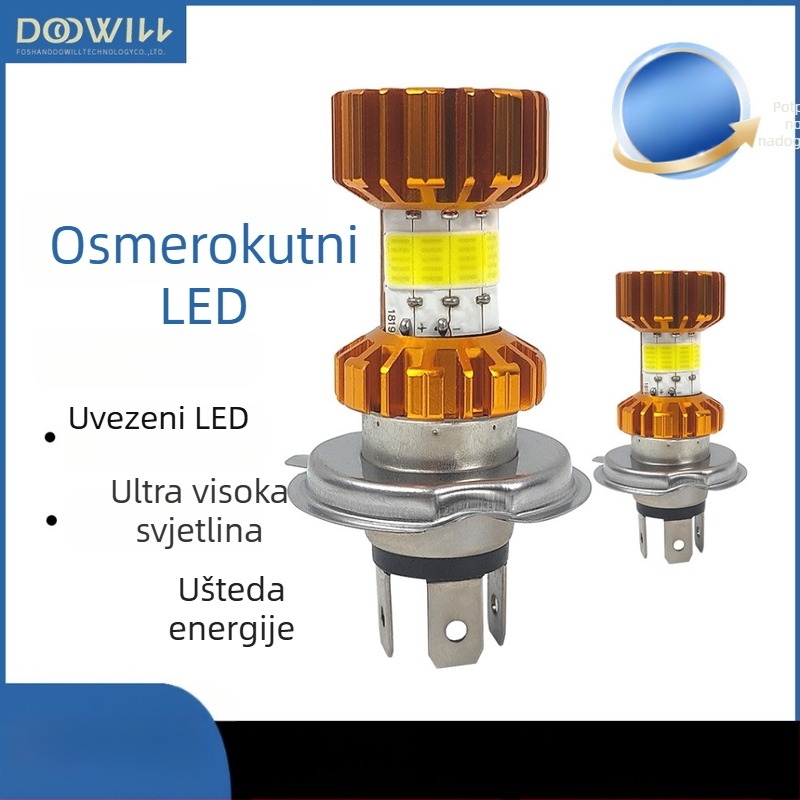 Unaprijeđeno LED prednje svjetlo za električna vozila – osmerokutno LED svjetlo za motocikl i skuter, dugi i kratki snop