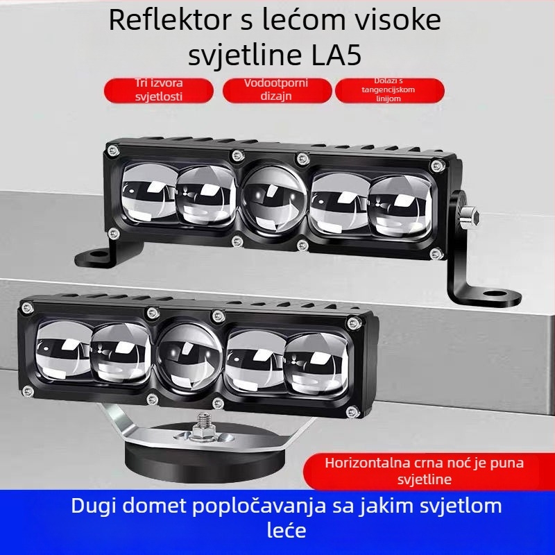 LED laserski reflektor za auto, 12–24V, vodootporan, ultra-jak prednji reflektor za automobile, kamione i električna vozila