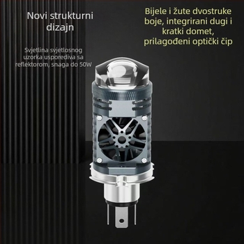 Univerzalni H4 dvostruki lećni reflektor, 55W, izravno priključivanje, visok izlaz svjetla uz veliku leću za svjetla automobila i motocikala