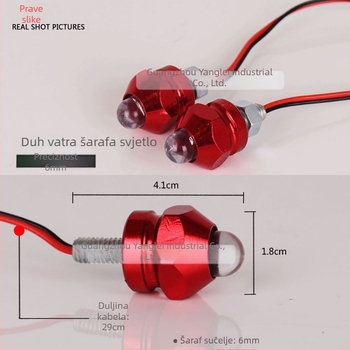 LED svjetlo za registarsku pločicu motocikla, 2W, 12V, aluminij, model Spotlight, marka Zhi Guangyang