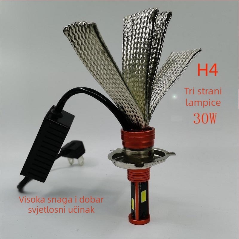 LED prednje svjetlo za motocikl H4, 30W, 12-24V DC, 1800lm, aluminijsko kućište