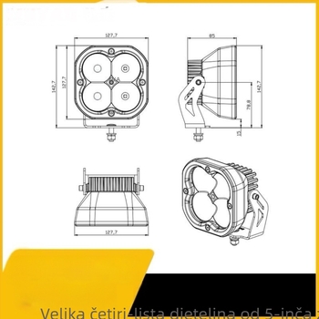 Automobilska LED radna svjetiljka | 80W | 9-32V DC | Aluminijska legura | Model 3027