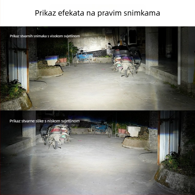 Motociklist LED reflektor s dvostrukom H4 lećom • Kućište od avionskog aluminija • 12-24 V • IP68 • 12000 lm • 25-35 W