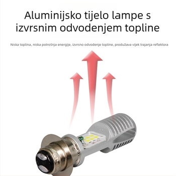 Motocikl svjetla s integriranim reflektorom, aluminijsko kućište; podrijetlo Guangdong; model Lm fishbone built-in bulb; prilagodba dostupna; ovlaštena privatna marka.