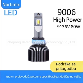 9006 visokoučinkovita LED prednja svjetla, 80W, 9-36V, kompatibilno sa svim modelima 9006