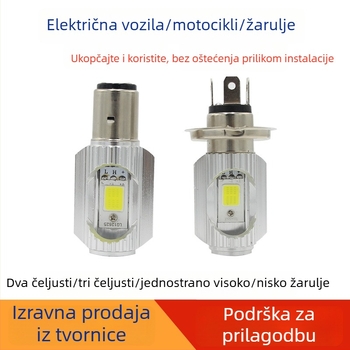 H4 LED svjetlo za motocikl, 12W, 12-80V, aluminij, fokusni snop