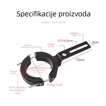 Držač LED reflektora za motocikl - plastični nosač