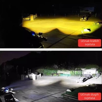 LED svjetlo za modifikaciju motocikla, reflektor s lećom visoke svjetline, vanjski veliki jednoslojni reflektor