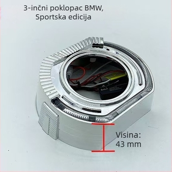 Univerzalni LED poklopac za prednje svjetlo s Angel Eye, 3in/2.5in, s integriranim vodičem svjetla