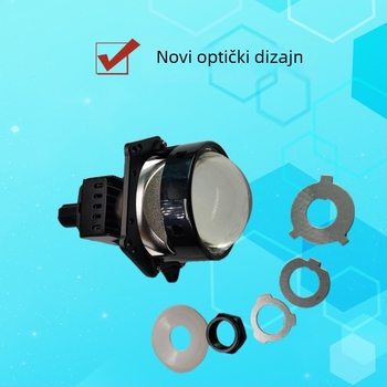 60W 12V LED bifokalna leća za svjetla automobila i motocikla – visok/niži snop, 4300 lm, aluminijska legura, vijek trajanja 20000 h