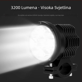 LED reflektor za motocikl XCD-1066, 12–80V, 30W, 3000–3500lm, aluminij/plastika