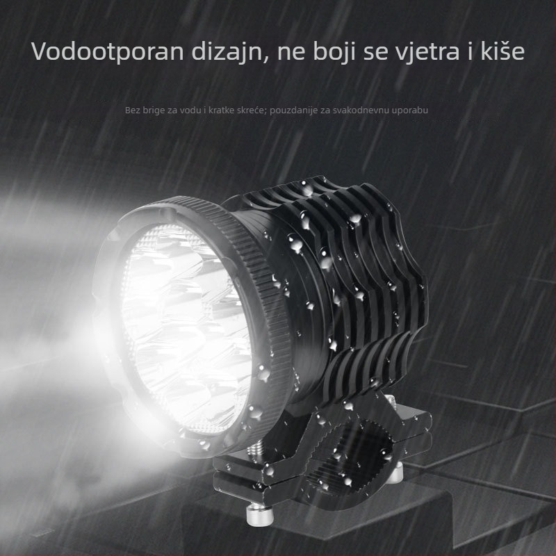 LED reflektor za motocikl XCD-1066, 12–80V, 30W, 3000–3500lm, aluminij/plastika