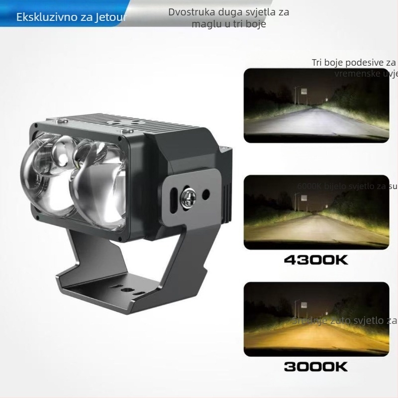 LED reflektor za motocikl s lećom, dvostruko direktno trobojno svjetlo u magli, za Jietu