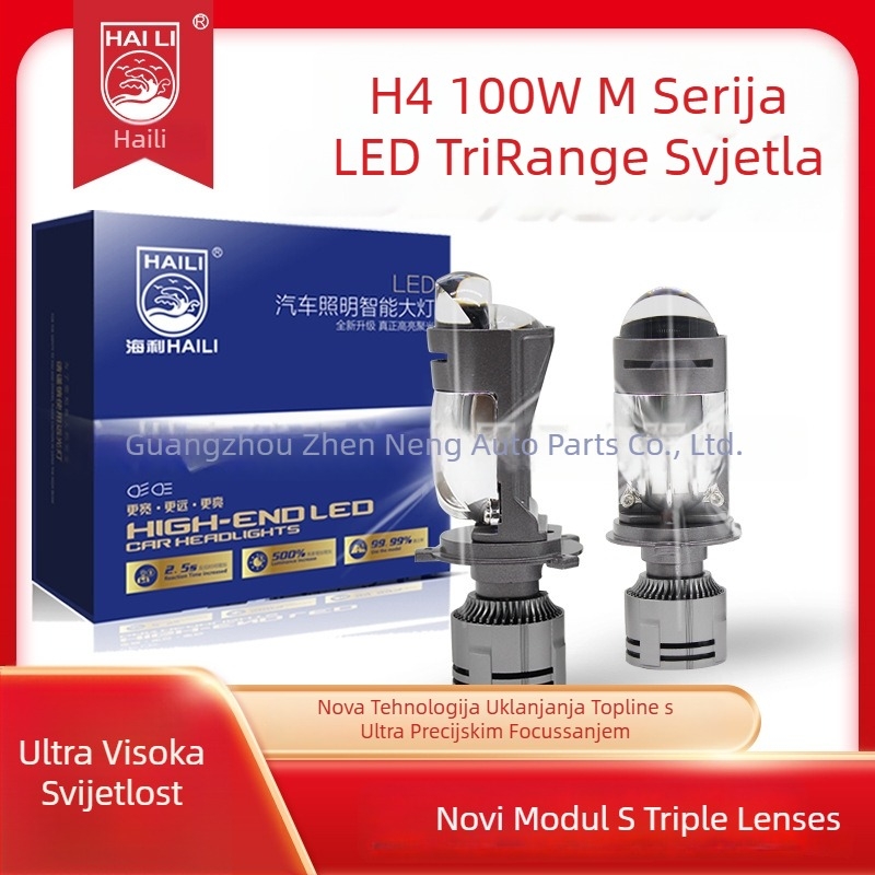 H4 LED bifokalni far s lećom, 12V, 100W, 5000–8000 lm, IP67