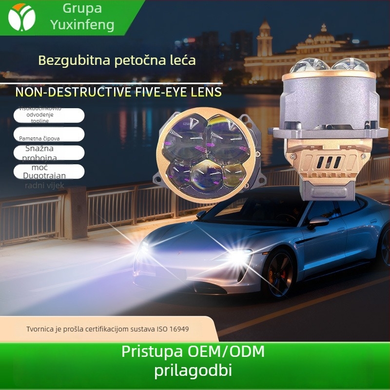 LED farovi s dvostrukim zracima, dvostrukim lećama i dvostrukim kućištima svjetla, 92W, 12V, IP67, 11000 lm, model T13a, univerzalni