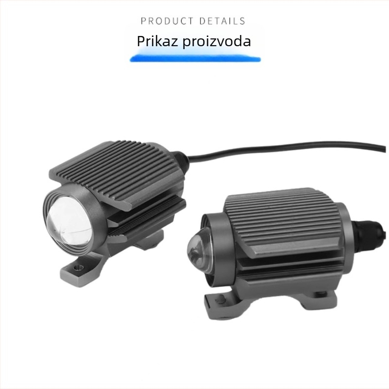 Motocikl LED dvostruki reflektor s lećom, 3800 lm, 28 W, 12-85 V, IP67, aluminijsko kućište
